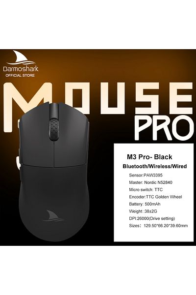 Choice M3 Pro Black Darmoshark M3 Pro Gaming Mouse 4K Wireless Bluetooth Computer Game Mice 26000DPI PAM339