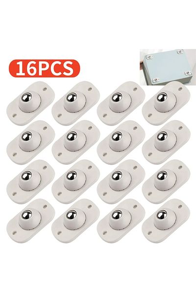 Choice 16pcs 4/8/20Pcs Self Adhesive Mute Ball universal wheel 4Beads Furniture Casters Wheels Stainless St