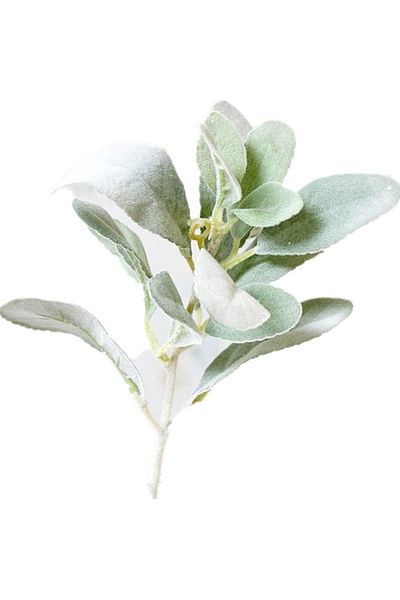 Choice green 10Pcs Artificial Lambs Ear Greenery Stems Faux Branches for Bride Bouquets Picks Wedding Cente