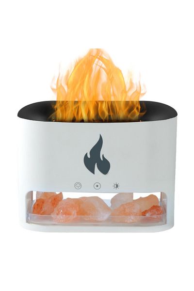 Teno Teno® Aromatherapy Diffuser, flame effect, 4 LED colors, 250ml capacity, white