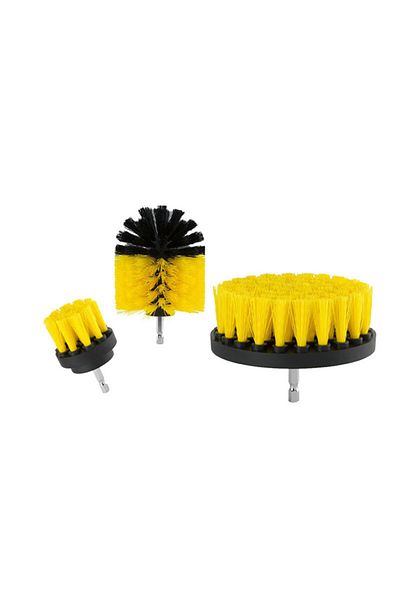 OEM Set de 3 perii de curățare, galben/negru