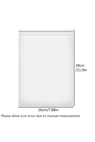 Choice 20 × 28 سم، 100 قطعة من أكياس زيبلوك شفافة، حقيبة متجر متعددة الأقسام ...