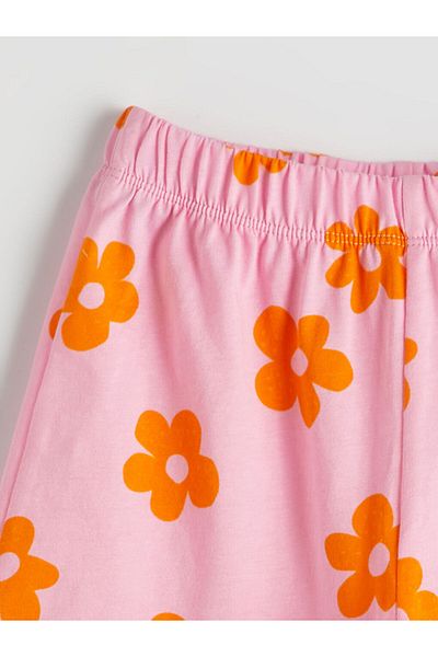 LC Waikiki New Season Elastic Waist Floral Girls' Pants - S5Pr85Z1