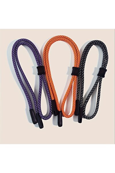 Choice Orange 3pcs/set Premium Adjustable Sports Glasses Rope - Anti-Slip, Sw...