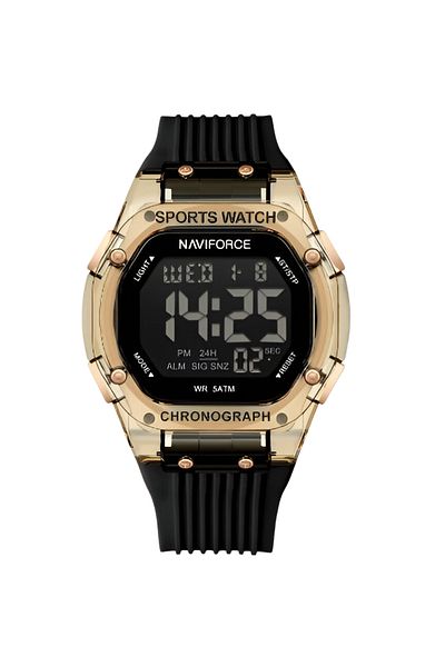 Naviforce Men’s Digital Sports Watch – Waterproof, LCD Display, Silicone Strap