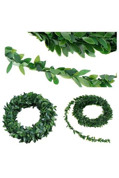 Choice 1pc green Artificial Ivy Fake Leaf Wreath 7.5Meter Plant Vines Home Wedding Christmas Outdoor UV pro