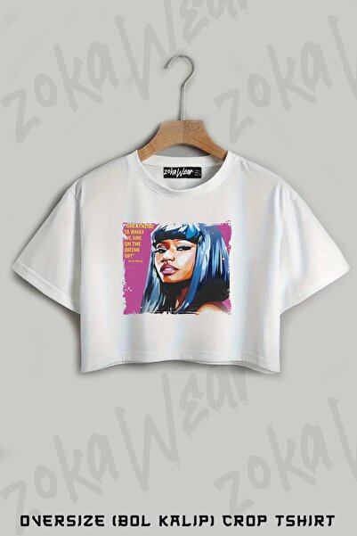 ZOKAWEAR تي شيرت نيكي ميناج مطبوع كبير الحجم