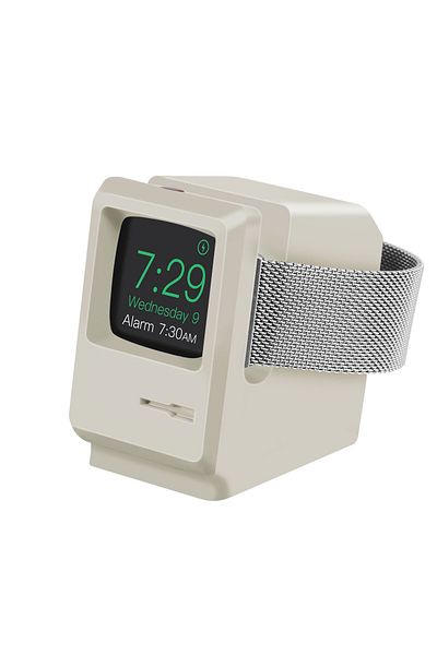 Choice Khaki For Apple Watch 8 7 6 5 4 iWatch 4 3 2 Charging Dock Holder Retro Computer Pattern Keeper Brac