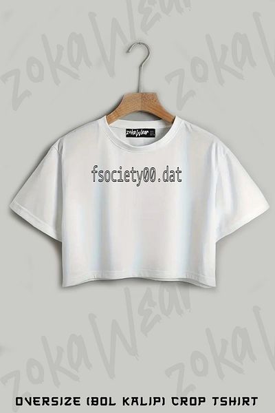 ZOKAWEAR fsociety00.dat domnul. Tricou oversize cu imprimeu robot