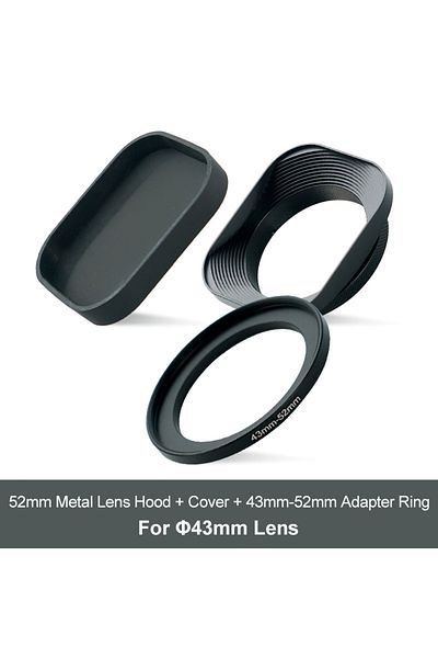 Choice For 43mm Metal Camera Square Lens Hood Universal Retro Reduce Light for Fuji Fujifim 39mm 43mm 46mm