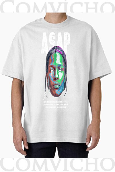 COMVİCHO Unisex Smoke V1 Design Printed Oversize T-Shirt
