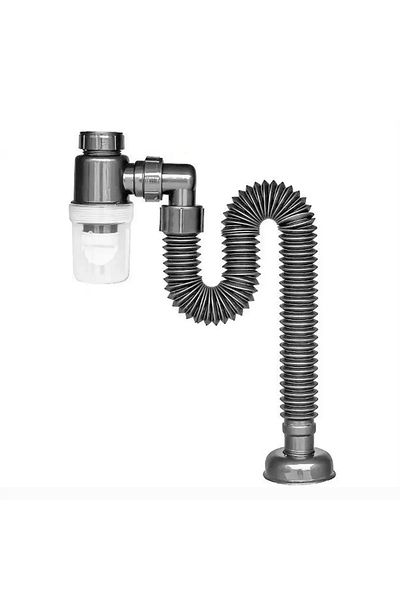 Choice Gray P-Trap Kitchen Sink Deodorant Set Launch Pipeline Deodorizing Filter Sink Strainer Hose Drain P