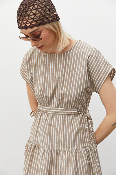 urban focus Düşük Kol Büzgülü Elbise