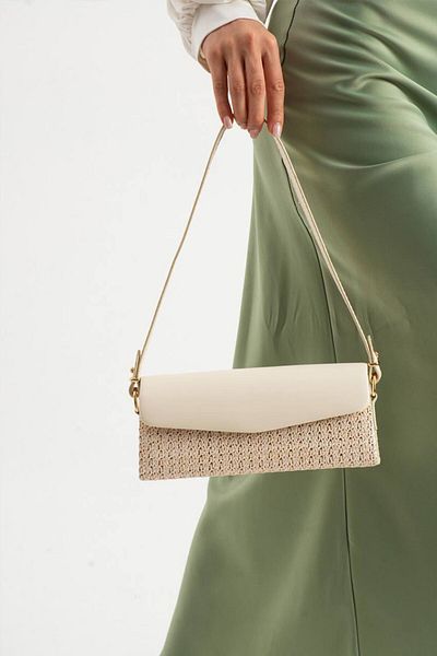 Çanta Trend Women's Straw Baguette Evening Dress Bag