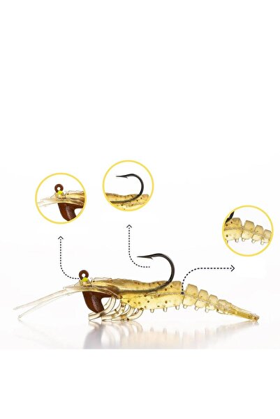 Caretta Sakura Shrimp Chibi 50mm 3,7gr Silikon Karides