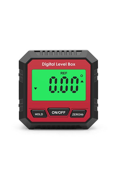 Choice Red Digital Goniometer Electronic 3 In 1 Bubble Level Box Woodworking Tools Electronic Angle Ruler B