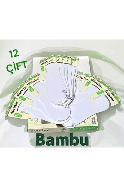 MYS GRUP TEKSTİL Унисекс 12-ЧАСТНИ, меки, не изпотяващи, безшевни, удобни чорапи тип „маратонки“ с аромат на бамбук (Dündar/0652)