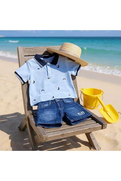 SeaBubbles Shipping Boy's Suit with Jeans Shorts
