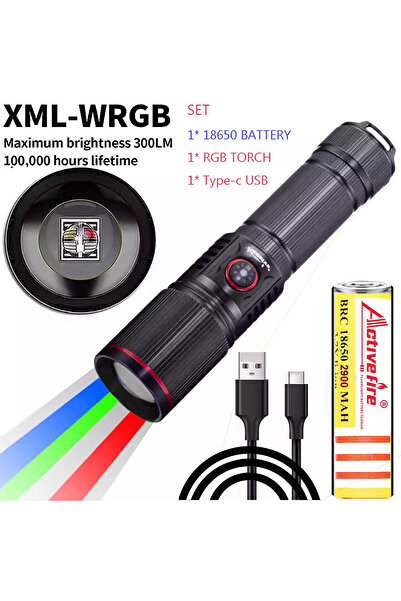 Choice مجموعة أخرى من مصابيح LED ZOOM W RGB 18650SET ذات تكبير قابل للتطوير ومصباح يدوي ملون LED للتصوير الفوتوغرافي في الهواء الطلق