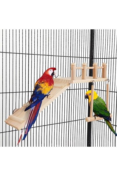Choice Bird Perches Platform Swing Climbing Ladder Parrot Cage Accessories Wooden Playing Gyms Exercise ...
