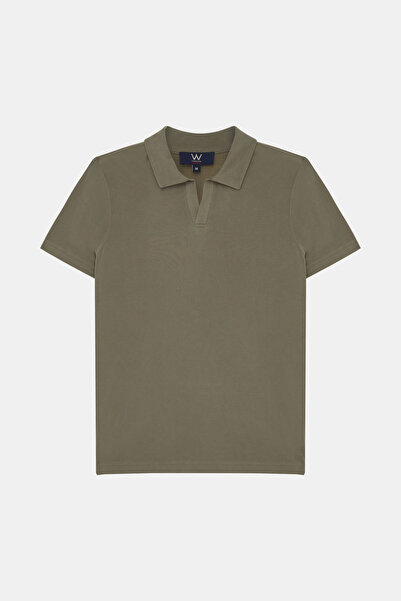 W Collection Khaki Polo Collar T-Shirt