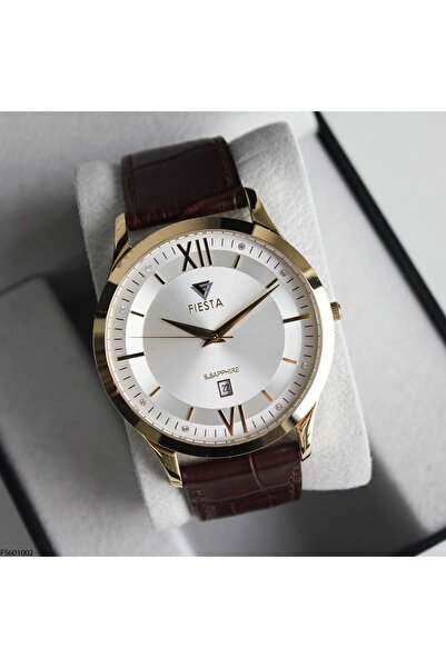 Fiesta Fs601002 Men's Wrist Watch with Leather Band