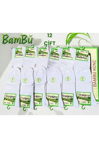 MYS GRUP TEKSTİL Unisex 12-Pack Bamboo Scented Soft Anti-Sweat Seamless Comfortable Half Socks Booties Socks (Dündar/0638)