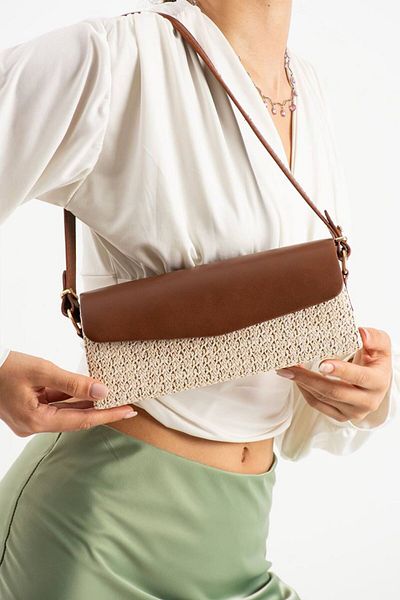 Çanta Trend Women's Straw Baguette Evening Dress Bag