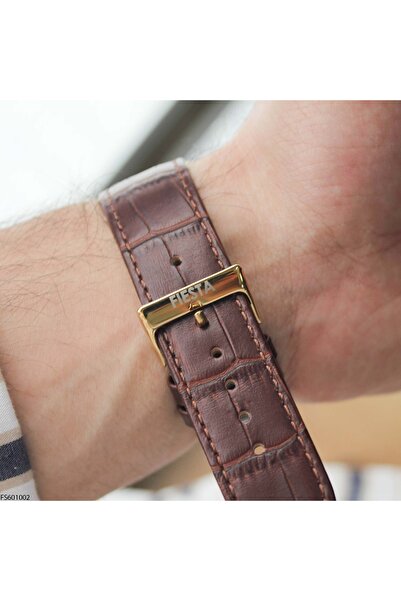 Fiesta Fs601002 Men's Wrist Watch with Leather Band