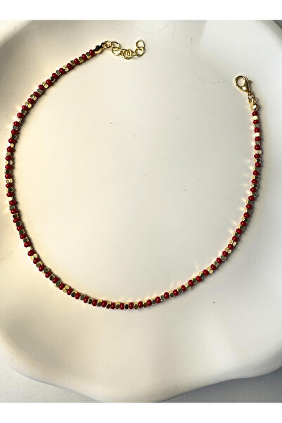 LYRA OFFİCİAL Sirali Kirmizi Boncuklu Kolye