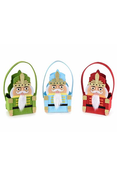 Decorer Set of 3 Christmas bags 14x9x25 cm