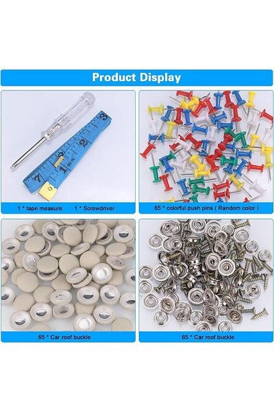 OEM Kit 65 staples, For car roof repair, With screwdriver and measuring tape, Audi compatible,