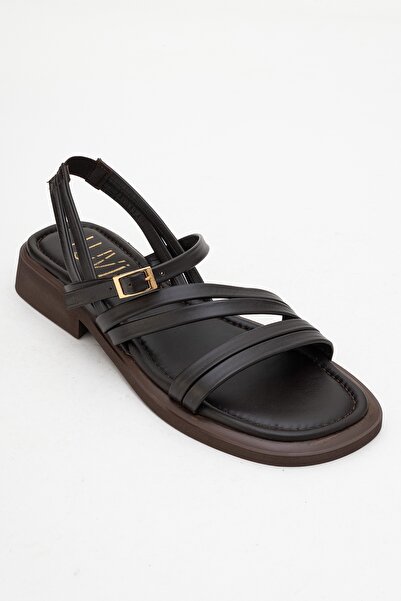 LuviShoes Cesar Brown Genuine Leather Women's Sandals