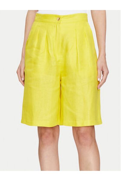 Vicolo Pantaloni scurți din material textil pentru femei TB0788 galbeni