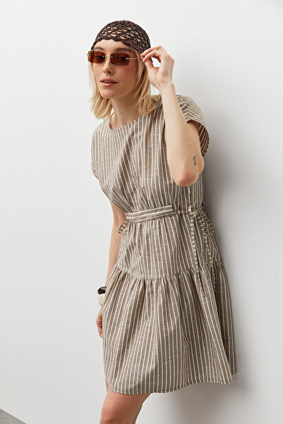 urban focus Düşük Kol Büzgülü Elbise