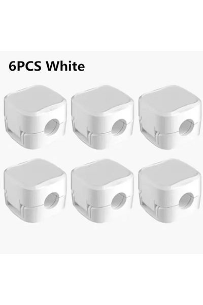 Choice 6pcs White 6PCS Magnetic Cable Clips Cable Smooth Adjustable Cord Holder Under Desk Cable Management