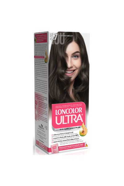 Loncolor Vopsea de par permanenta Loncolor Ultra 5.7 Castaniu Vibrant, 100 ml