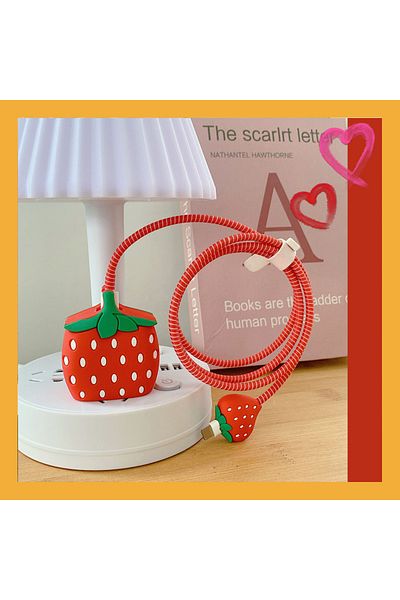 Choice 72 Cute 3D Cartoon Cable Charger Protective Case For iPhone 18W/20W Fast Charging Cable Data Anti-br