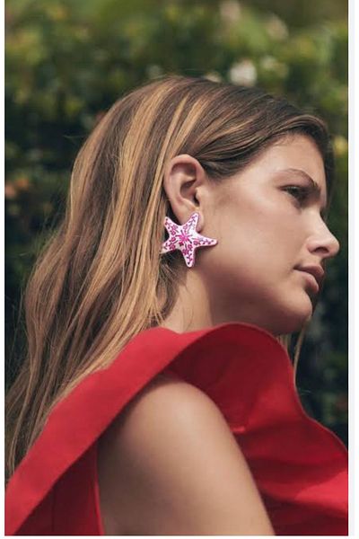 AychaAksesuar Imported Brand Model Summer Star Za Brand Star Earrings