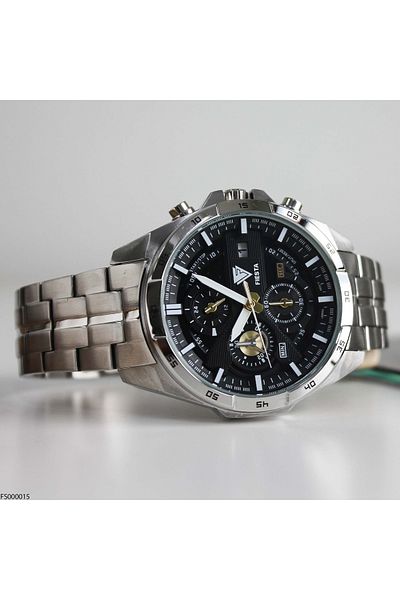 Fiesta Fs000015 Men's Wrist Watch with Steel Band