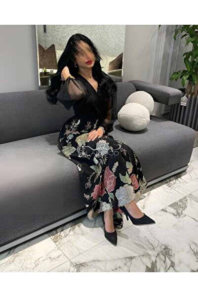 ALANOOD FASHION فستان مشجر بالورود كوليكشن العيد بتصميم أنيق