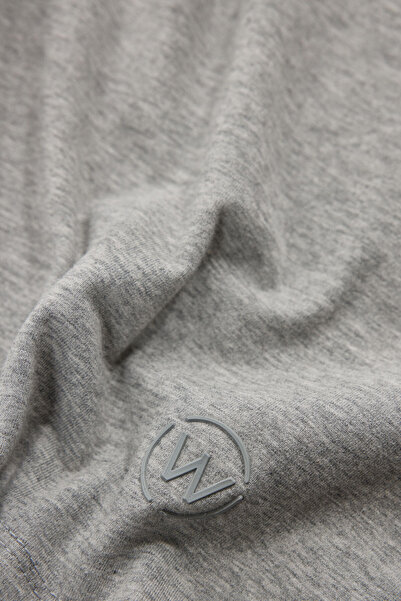 W Collection Gray Melange Crew Neck T-Shirt