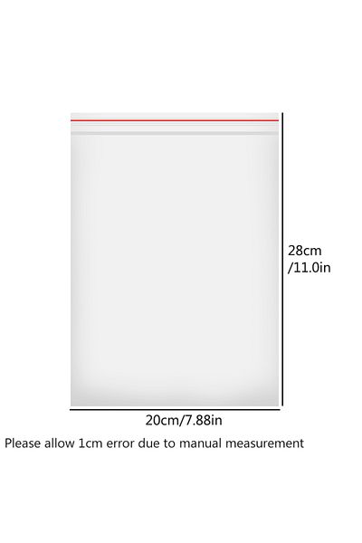 Choice 20x28cm100pcs Transparent Ziplock Bag, Sealed Department Store Bag, Small Jewelry Parts, Small Acces