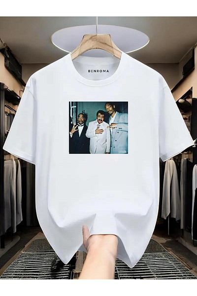 BENROMA 1 προϊόν είναι δώρο για αγορές 6 και άνω T-shirt Müslüm με στάμπα Oversize
