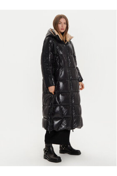 Vicolo Geacă de damă cu puf TS0025 Neagră