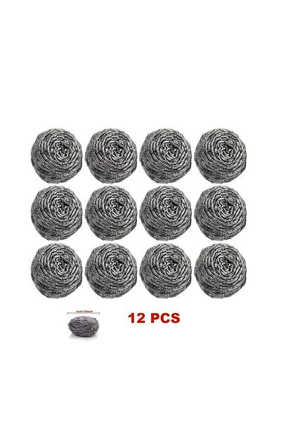 Choice 12g 12 pcs 6/12 Pack Stainless Steel Scrubber, Scrubbing Scouring Pad, Steel Wool Scrubber for Kitch