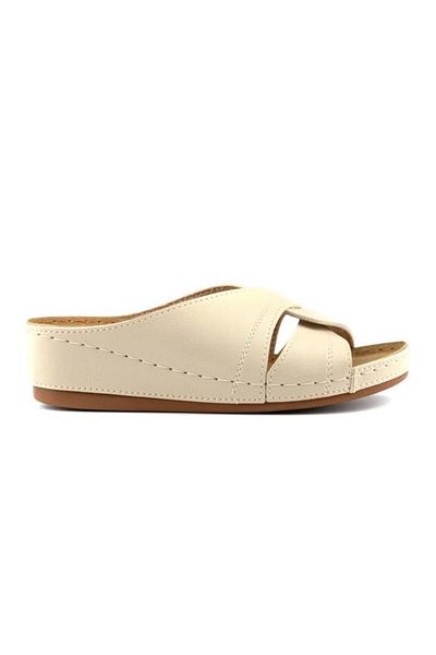 Roy Jones 1816 Beige Comfort Casual Anatomic Comfortable Daily Slippers