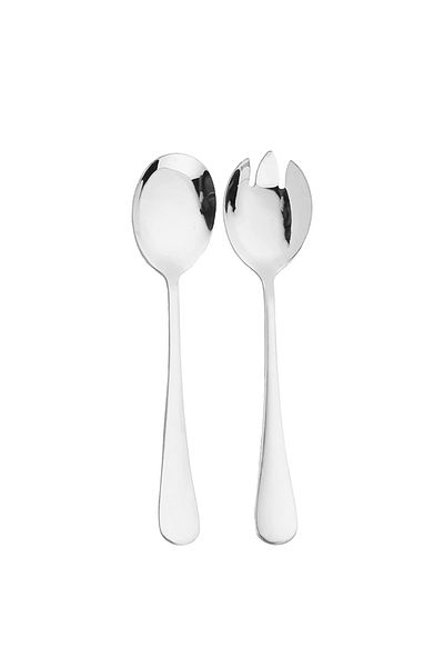 Choice Silver 2Pcs 2Pcs Gold Salad Spoon Fork Stainless Steel Salad Server European Style Salad Cutlery Set