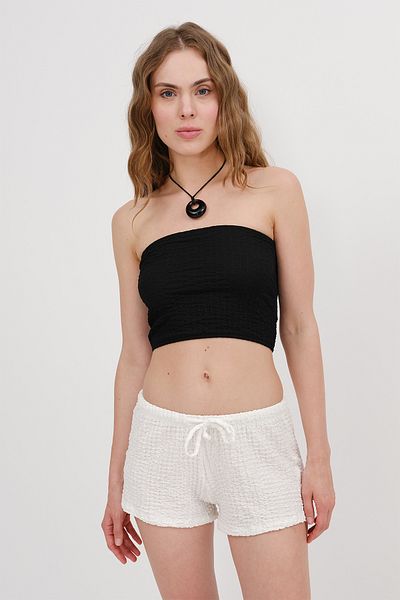 Addax Textured Strapless Bustier B18344