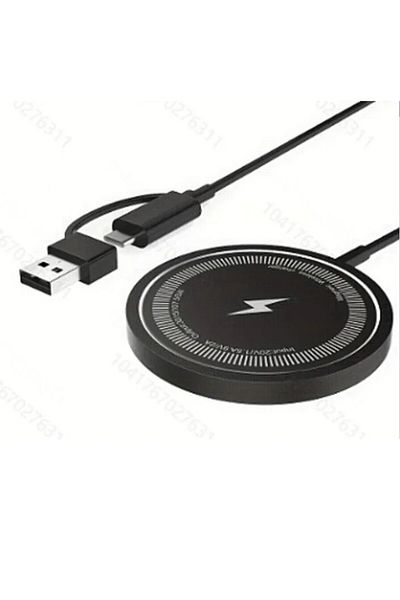 Choice TypeC Port with USB 15W Wireless Charger Compact And Convenient Black For Iphone 15/14/13/12/11/Pro/